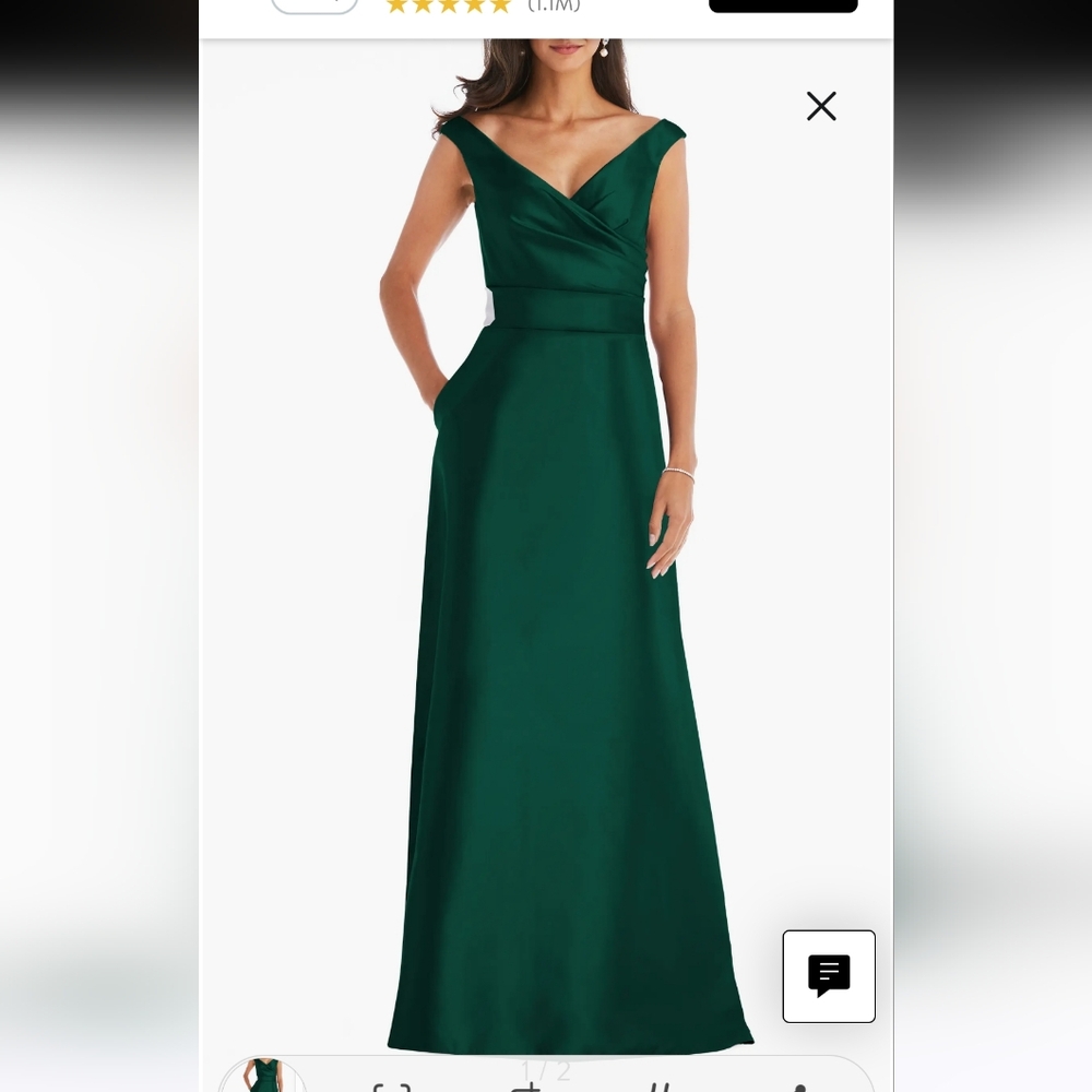 ALFRED SUNG Emerald Green Wedding Dress